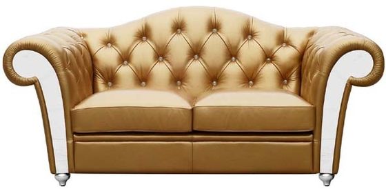 Màu xám SGS hiện đại sáng màu sang trọng Ghế sofa tựa bọc da êm ái thoải mái cho phòng khách