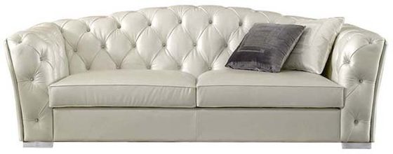 Màu xám SGS hiện đại sáng màu sang trọng Ghế sofa tựa bọc da êm ái thoải mái cho phòng khách