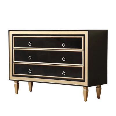 Phòng khách Xinyu PC002 Tủ gỗ rắn cổ điển có ngăn kéo Màu đen