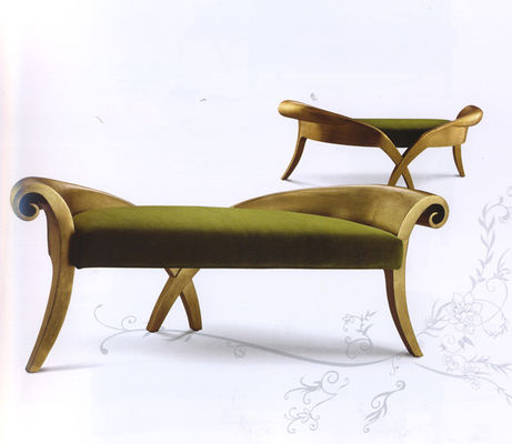 Phong cách Ý Phòng chờ sang trọng Ghế dài bằng gỗ rắn bằng tay Khắc 1865 * 820 * 840mm