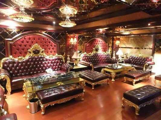 Phòng khách ở góc phòng khách hình chữ L Sofa kiểu KTV Khách sạn đi văng kiểu Pháp