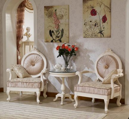 ODM Chenille Linen Champagne Ghế phòng khách hiện đại Giải trí Ghế bọc nhung
