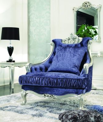 CAD 3D 3 mảnh Nội thất phòng khách sang trọng Màu xanh hiện đại Bộ sofa nhung 3 2 1 chỗ ngồi