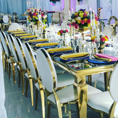White Leather Wedding Banquet Chairs with sS frame